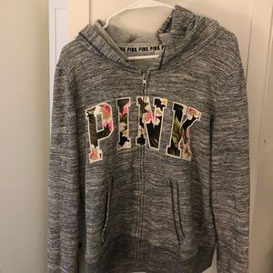 Pink zip up hoodie